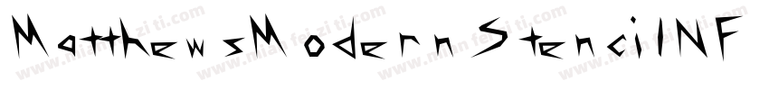 MatthewsModernStencilNF Medium字体转换